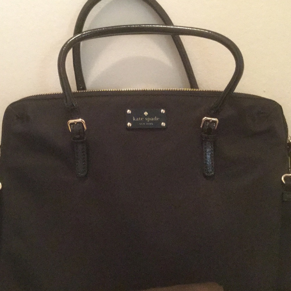KATE SPADE BLACK LAPTOP BAG WITH SHOULDER STRAP
